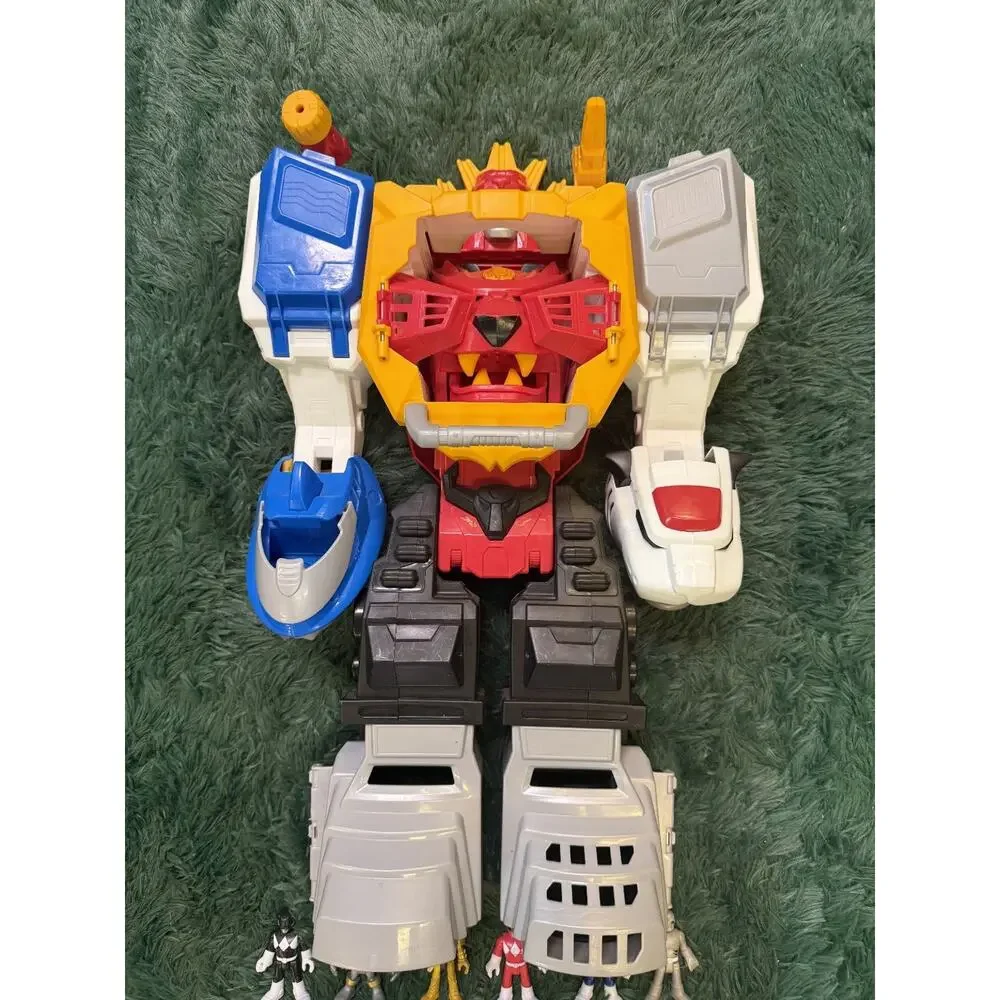 Power Rangers Wild Force Megazord Playset with 6 Imaginext Action Figures Lot